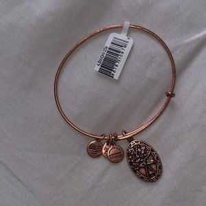 Alex and Ani Copper Friend Charm Bangle Bracelet